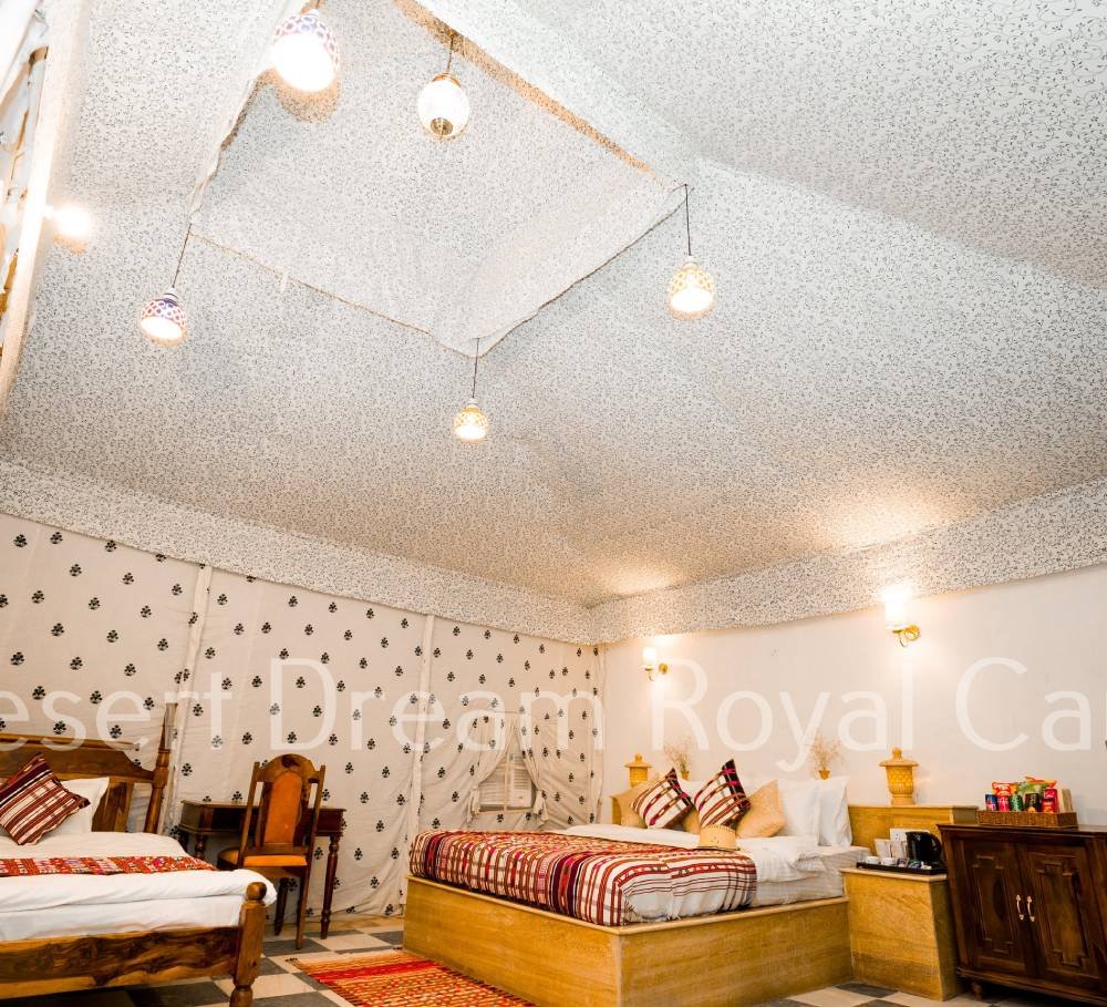 Maharaja Tent with Bathtub at Desert Dream Royal Camp